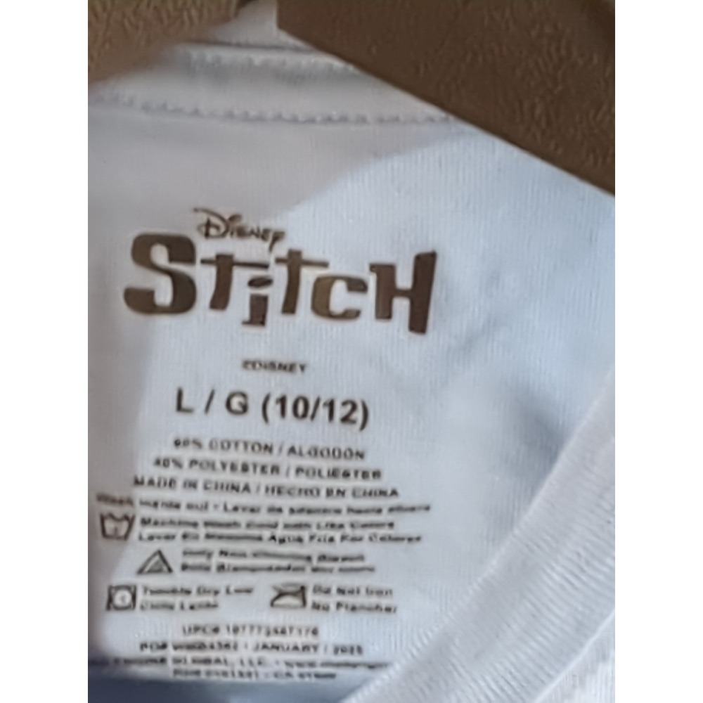 Nwt Disney Stitch USA Light Blue Tee Shirt -Youth  L (10/12) - Picture 6 of 8
